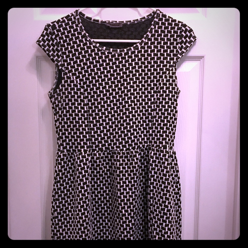 Black and white Skater Dress