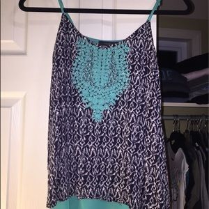 ivy & leo navy/teal tank top