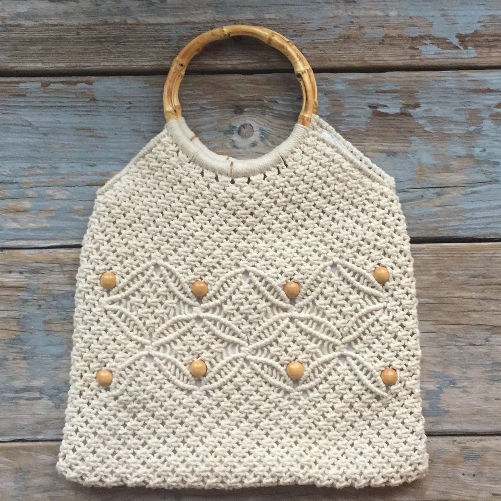 Bamboo Handled Boho Bag