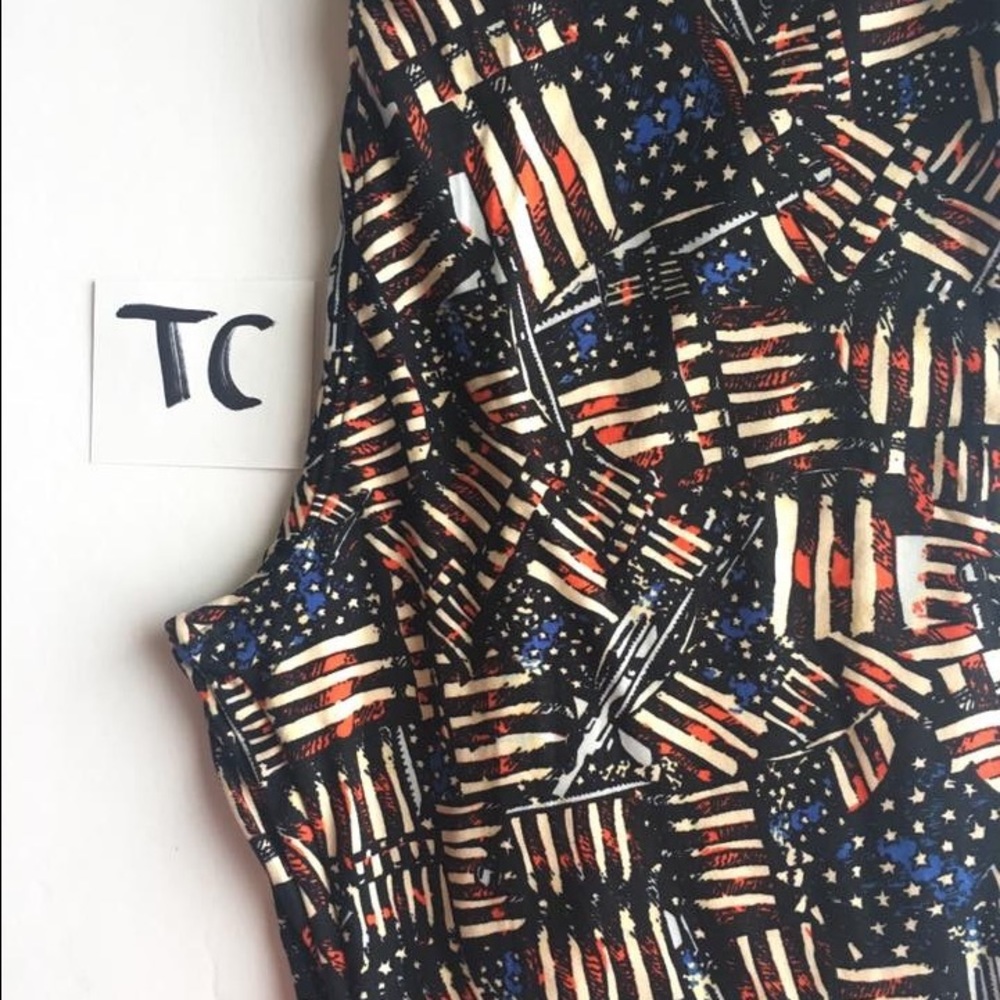 Lularoe Americana TC flag leggings