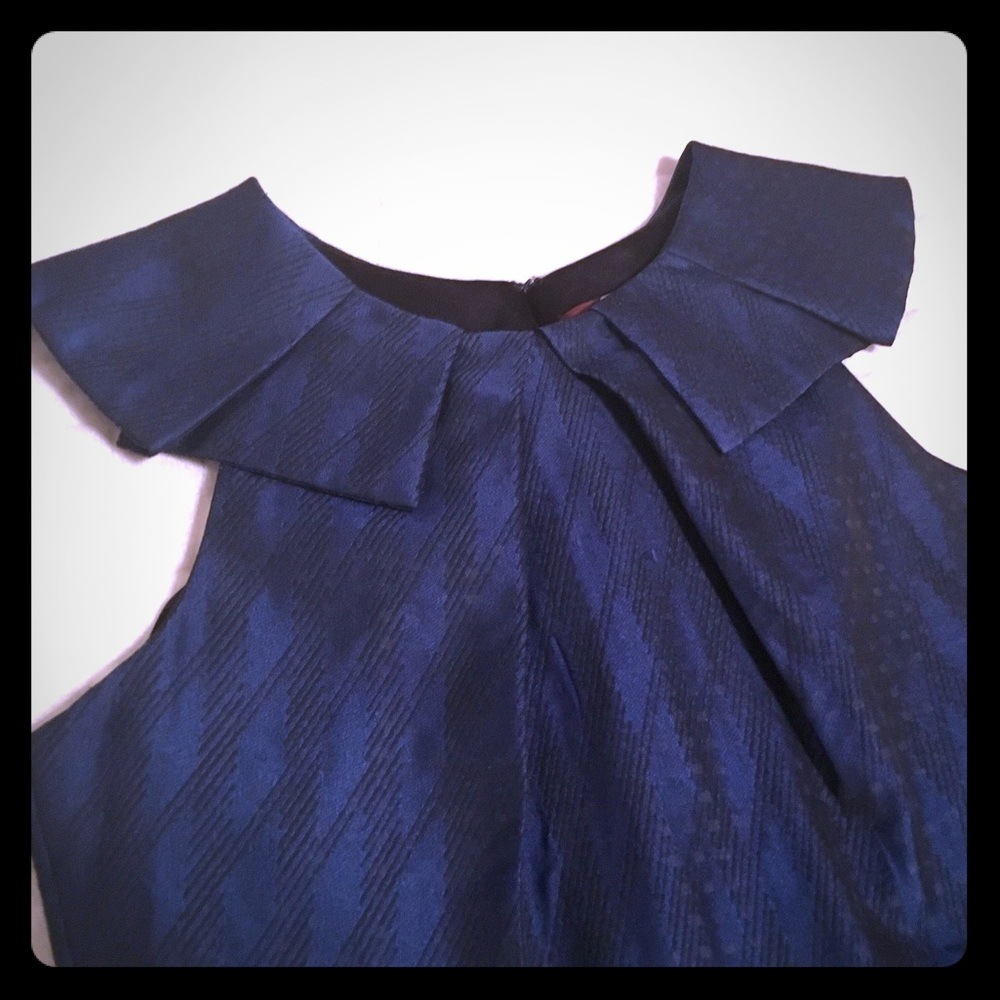 SALE Designer blue peplum sleeveless blouse