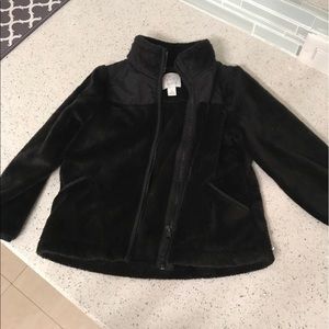 Warm black children's place zip up jacket