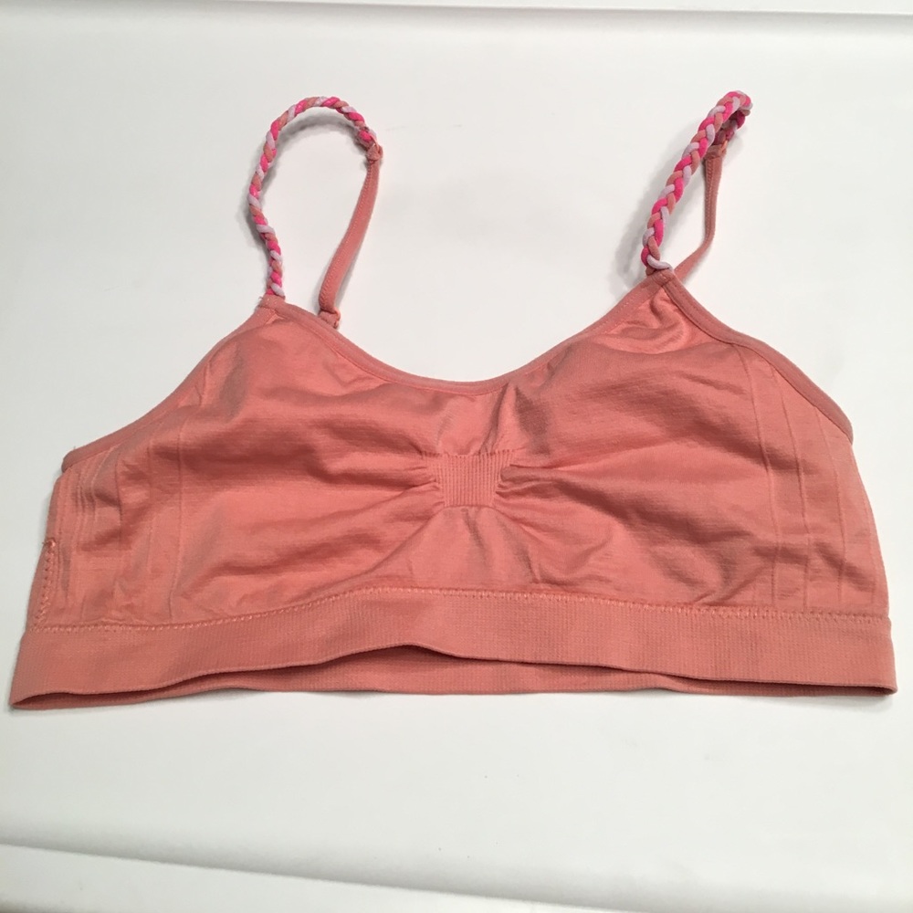 Peach unlined sports bra