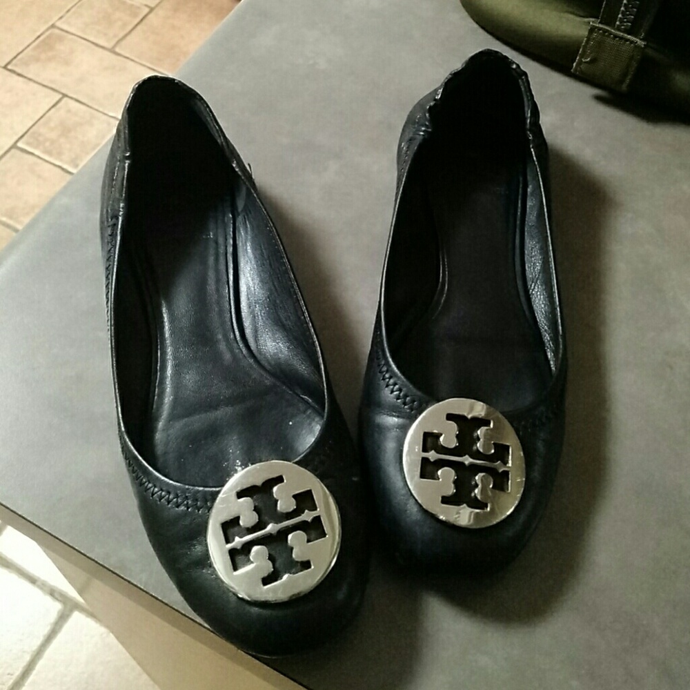 Tory Burch Black Flats