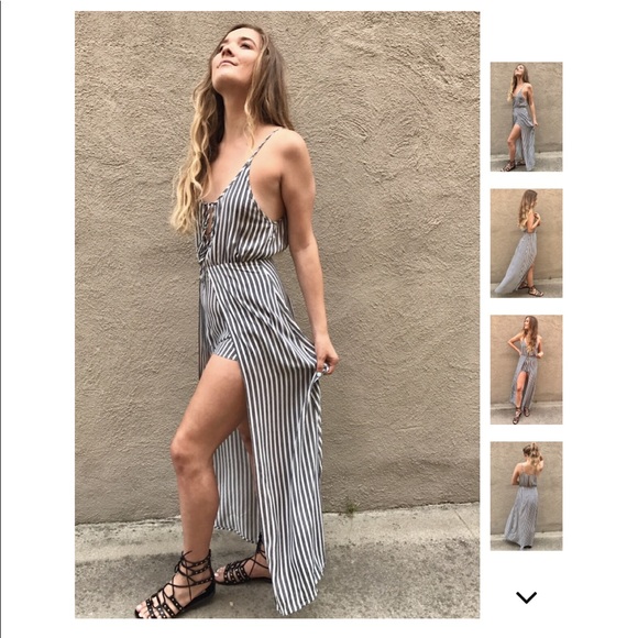 LAST 1️⃣ PRICE FIRM Striped Maxi Romper - Picture 3 of 7