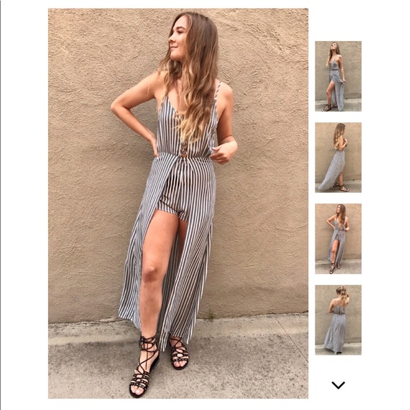 LAST 1️⃣ PRICE FIRM Striped Maxi Romper - Picture 5 of 7