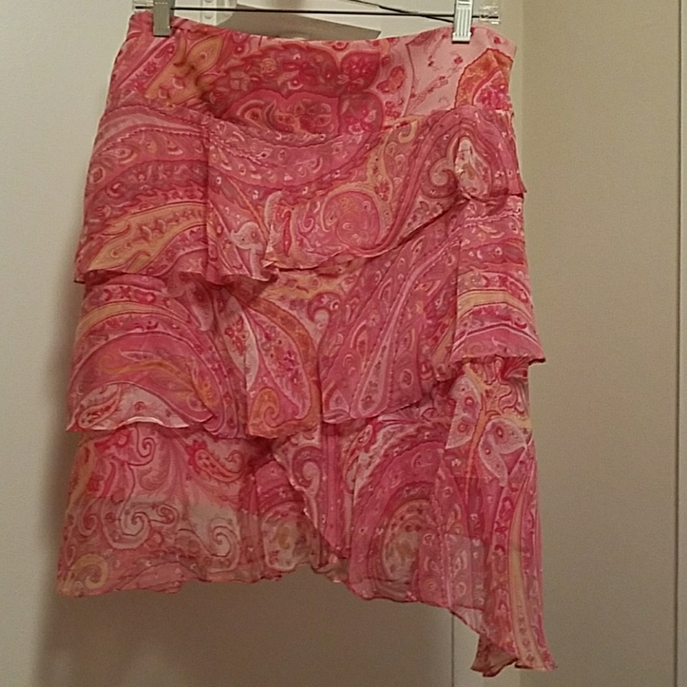 ECI pinkish and lavender floral skirt