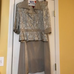 2 piece dressy top and maxi skirt set