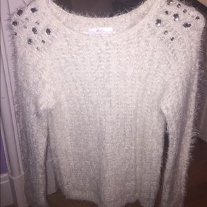 Girls white sweater