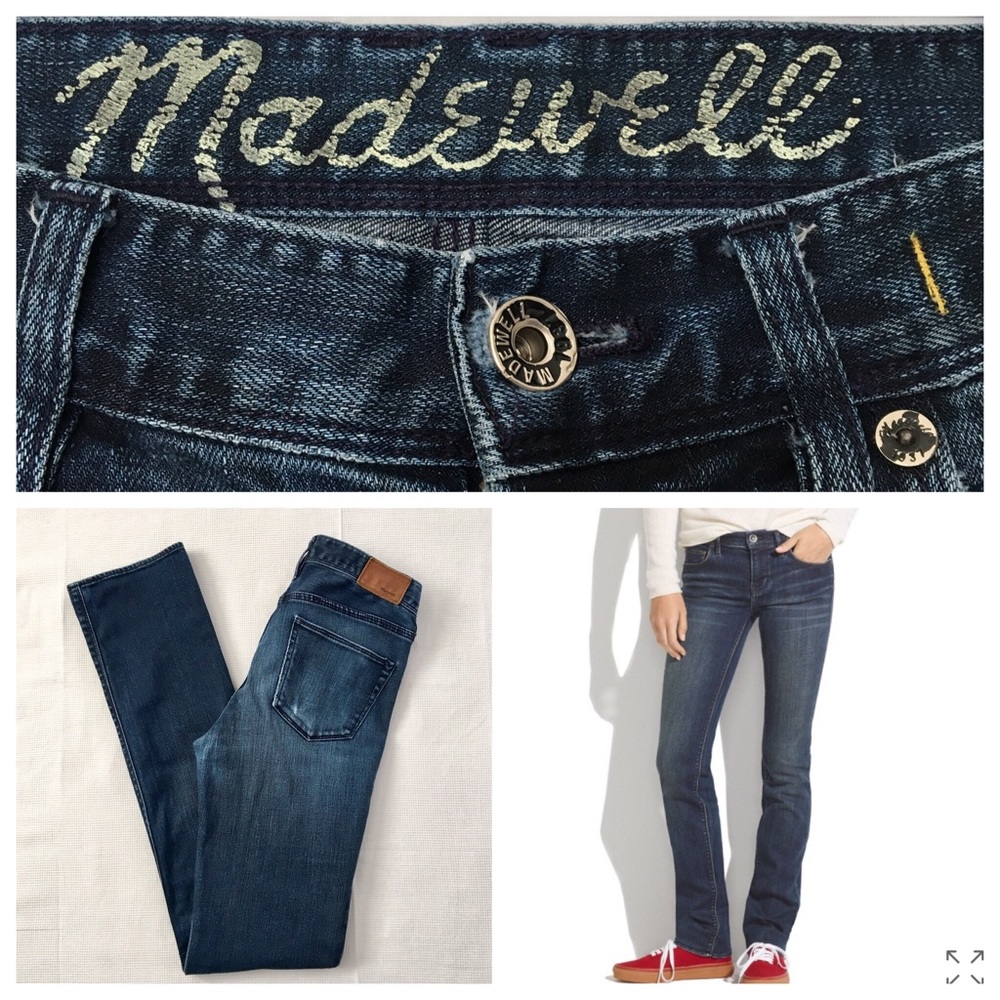MADEWELL 'Rail' Straight Jeans in Oceanside Wash