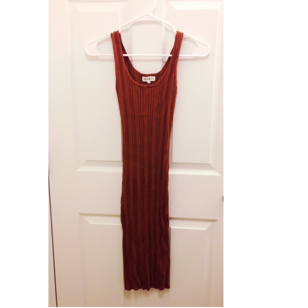 Copper/ Brown tight fitted long dress