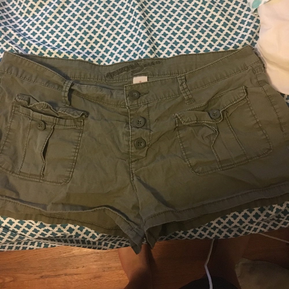 Army green shorts