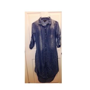 Denim high-low dress