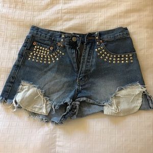 Jean shorts - women's - size small