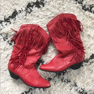 Vintage fringe boot