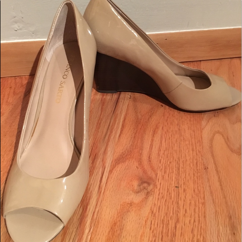 Beige wedge Franco Sarto shoes