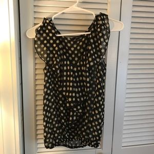 Black & White Polka Dot Blouse - size small