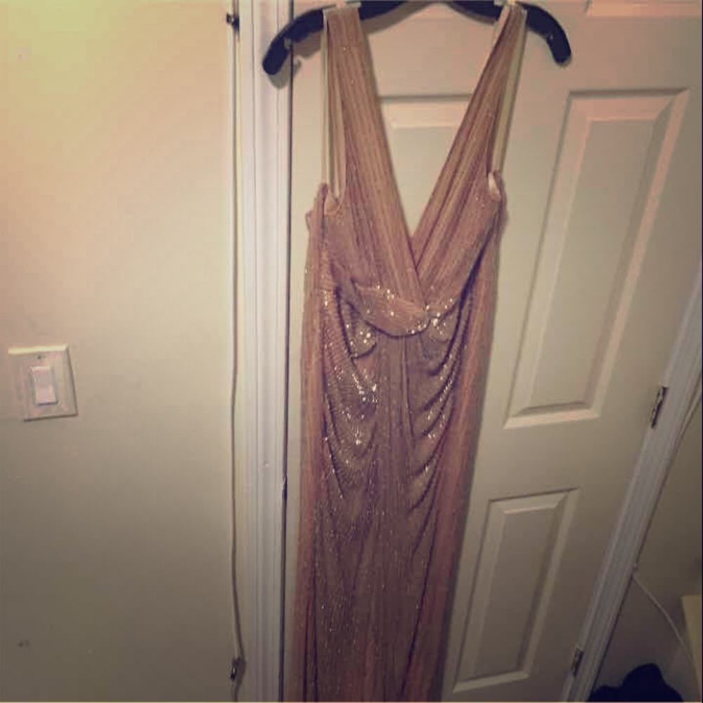 Long gown golden dress
