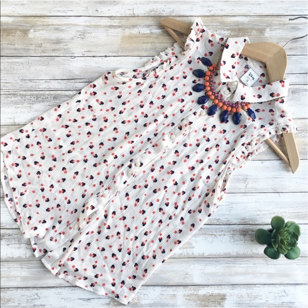 Navy and orange necklace - Picture 2 of 2