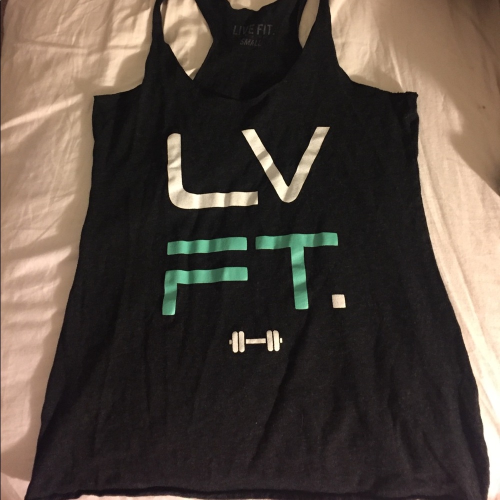 LVFT dark gray tank top