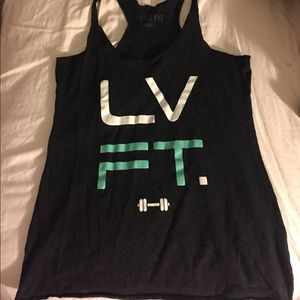 LVFT dark gray tank top