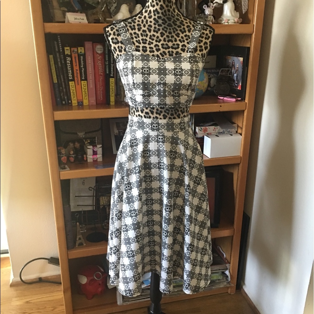 Rock Steady Skull Crop Top and Skirt Set.