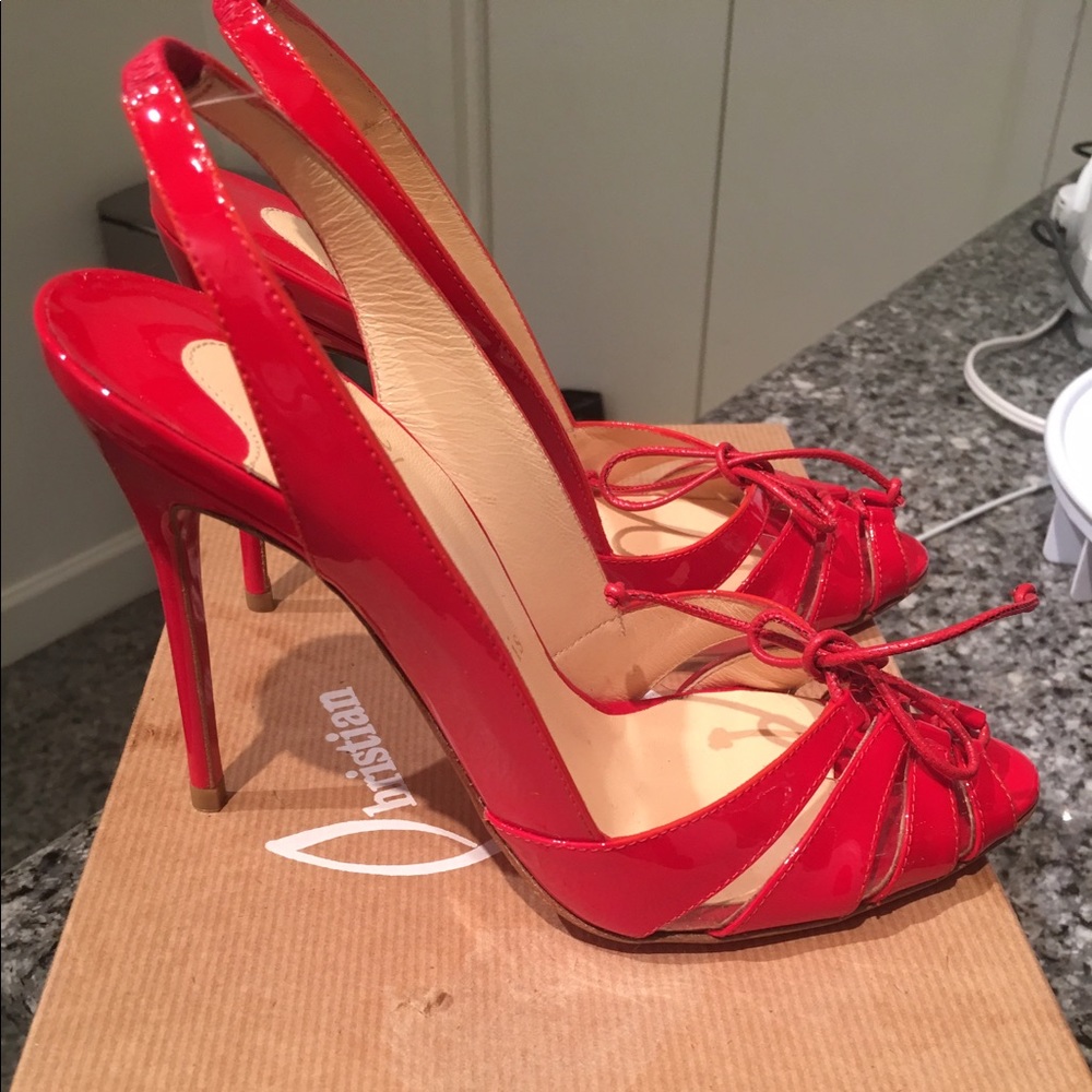 Christian Louboutin red slingback size 36