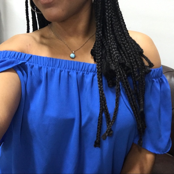 💙💠💙💠FINAL SALE! 💠💙💠💙 Blue OTS top, NWT - Picture 8 of 8