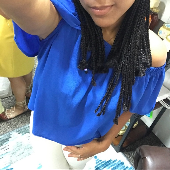 💙💠💙💠FINAL SALE! 💠💙💠💙 Blue OTS top, NWT - Picture 2 of 8