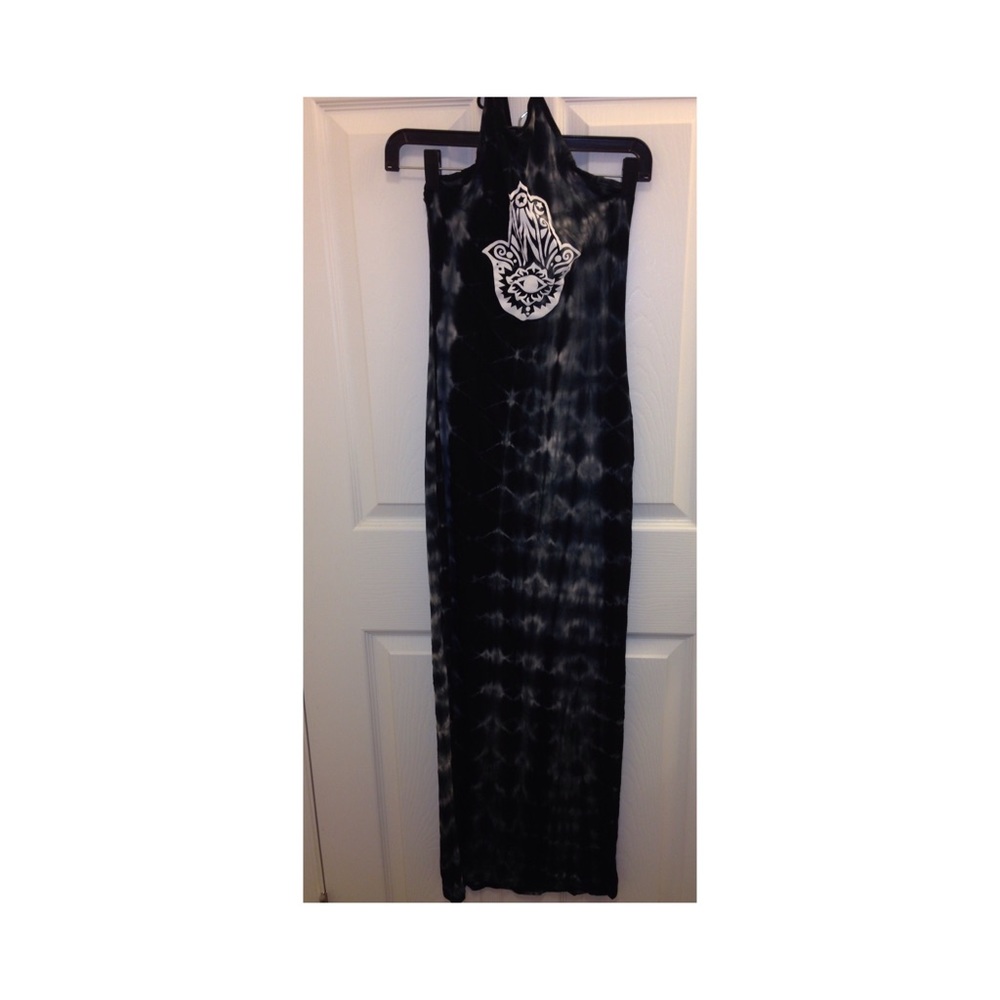 Hamsa Hand Tie Dye Maxi Dress
