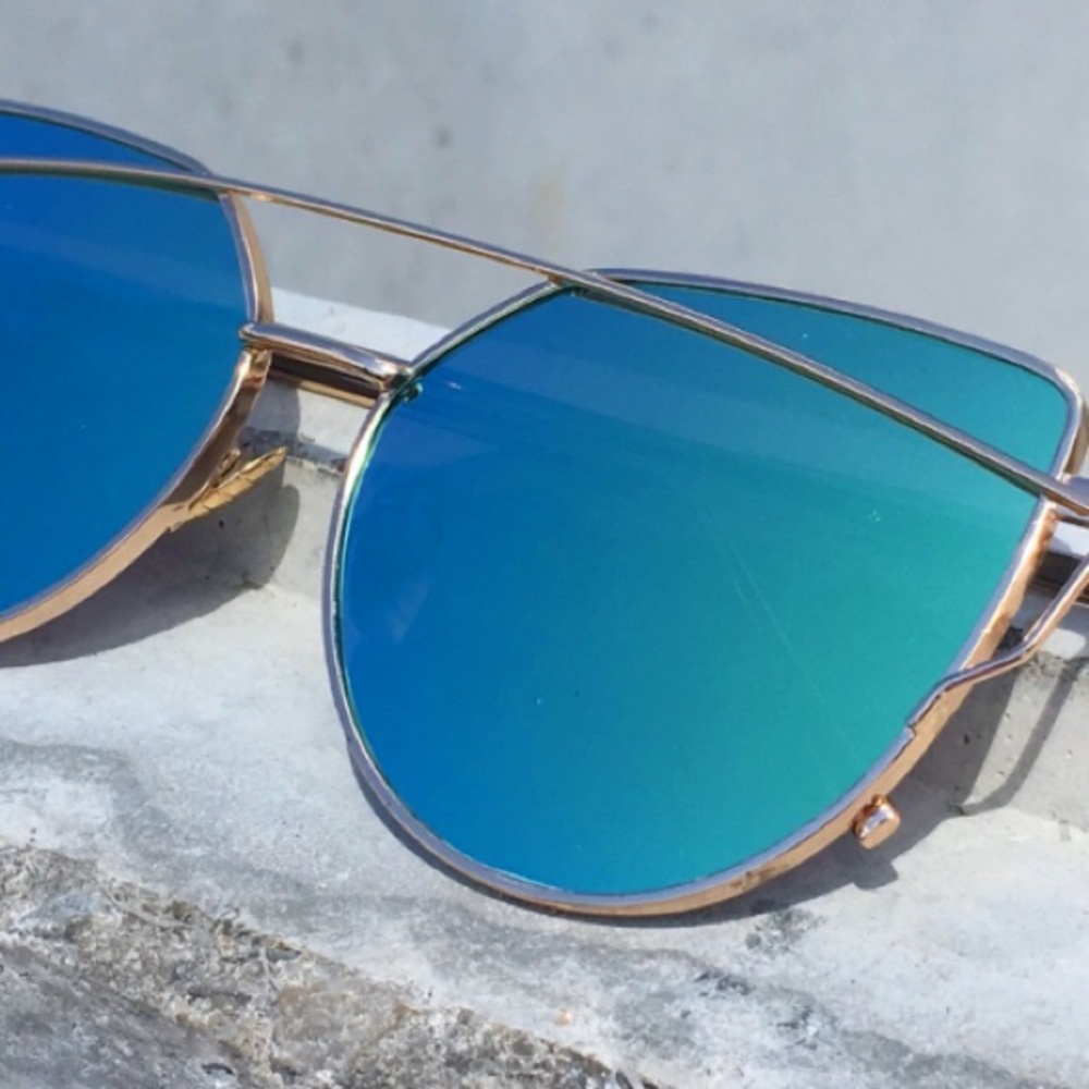 Mirror SUNGLASSES Silver Gold Pink Rose Gold NEW!!
