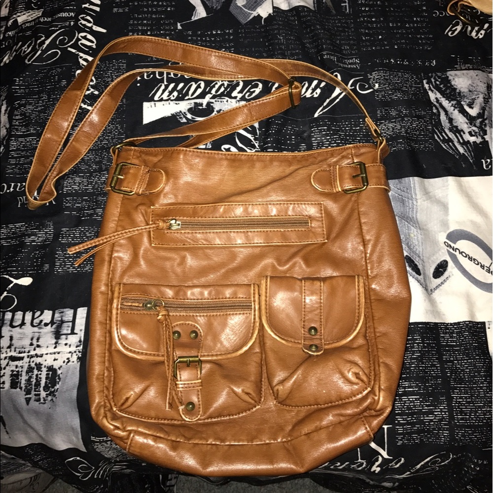 Brown cross body purse
