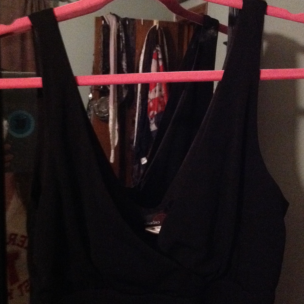 Maurice's V-Neck empire waist black dress