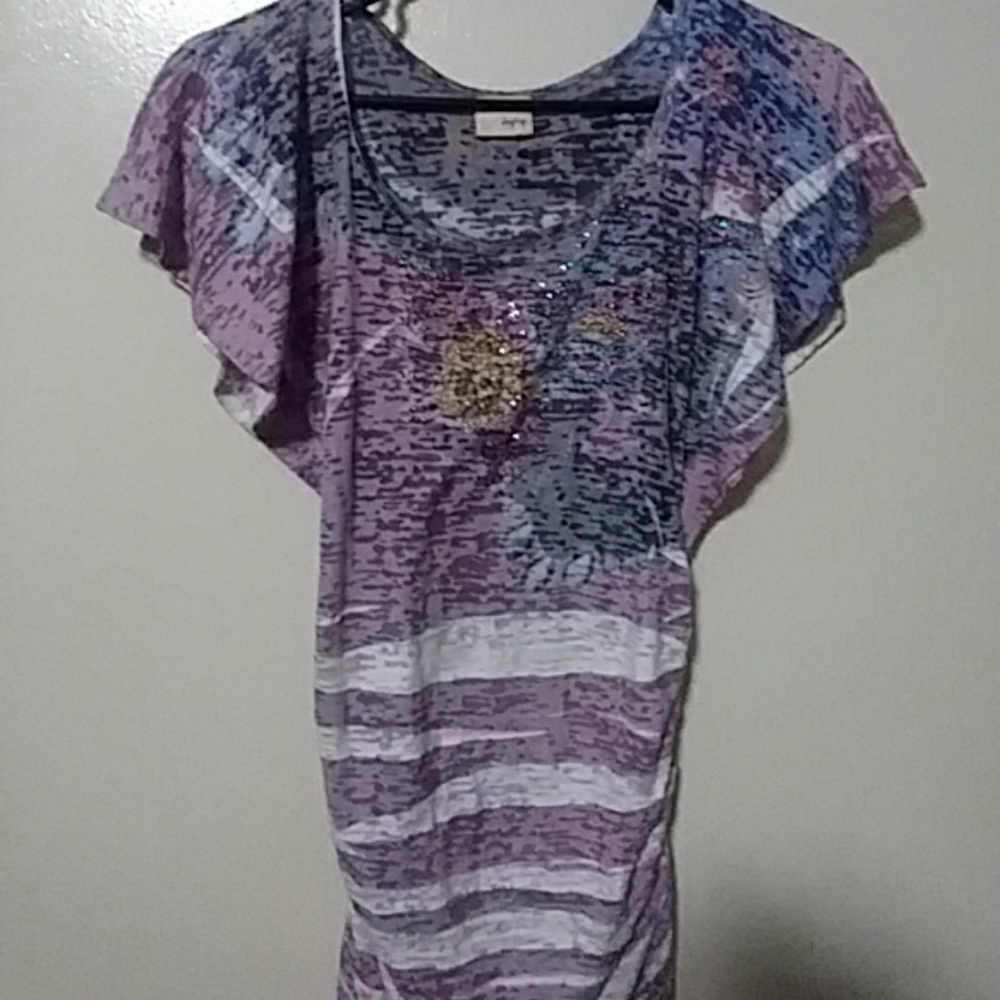 Daytrip small sequin purple shirt