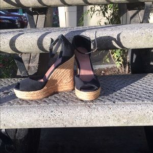 Aldo Platform Espadrilles- Black Size 6