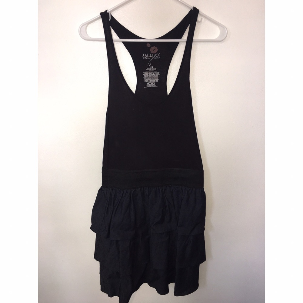 Black and denim dress