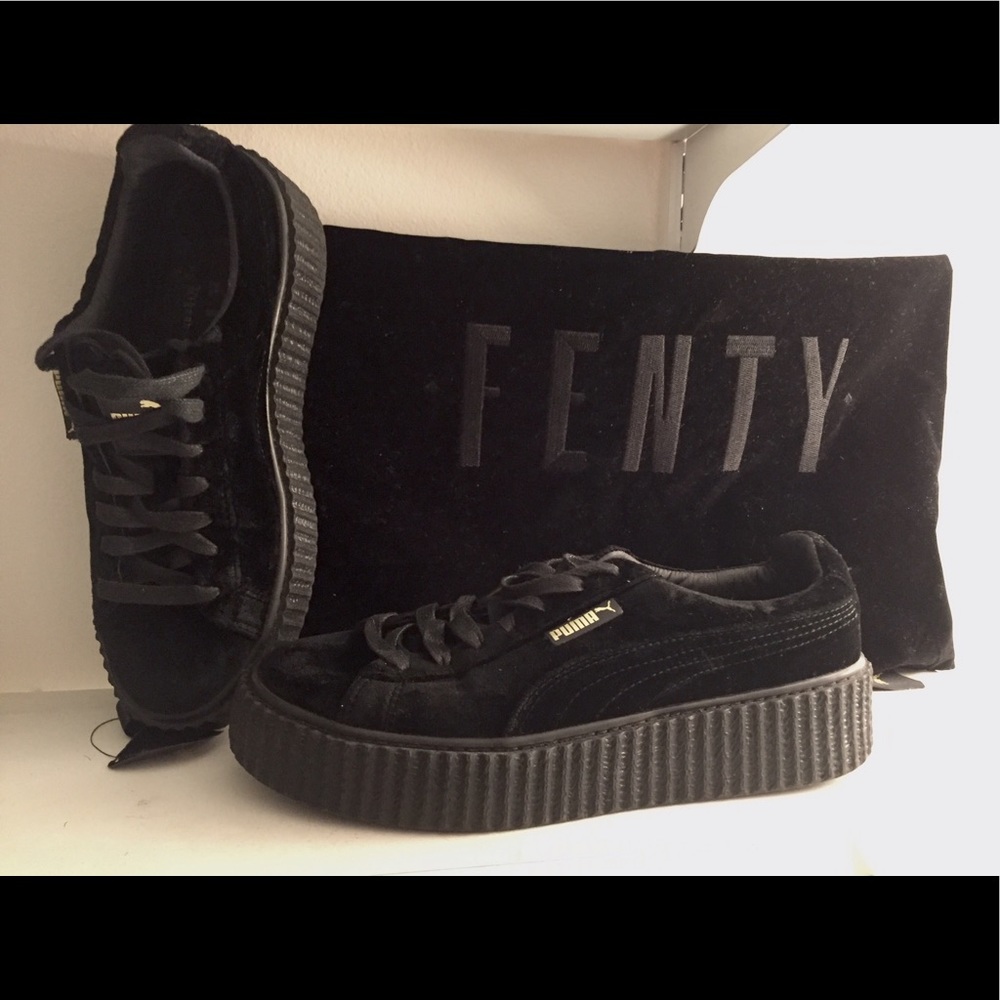 Puma Fenty x Rihanna Black Velvet Creepers
