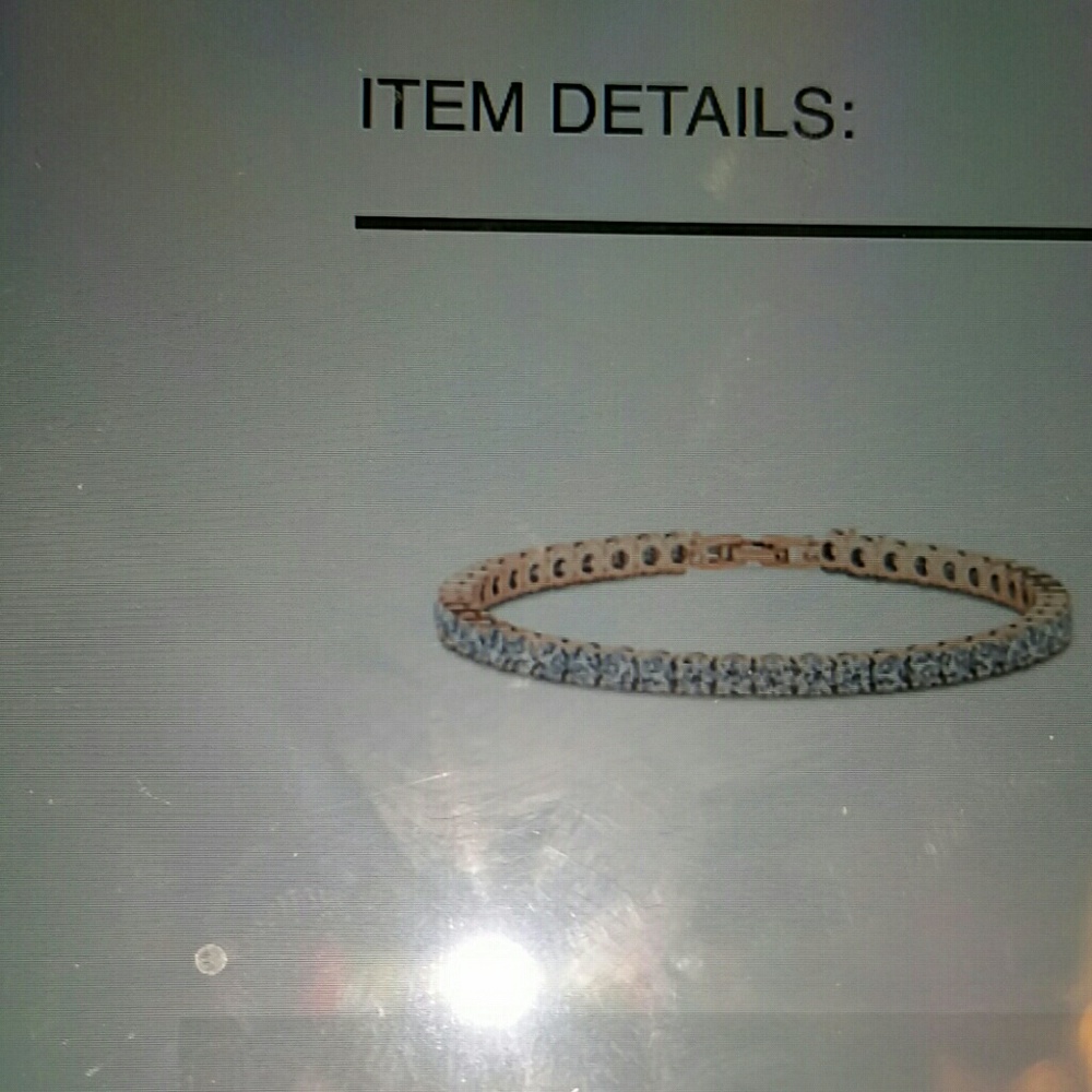 18kt rose gold plated tennis bracelet