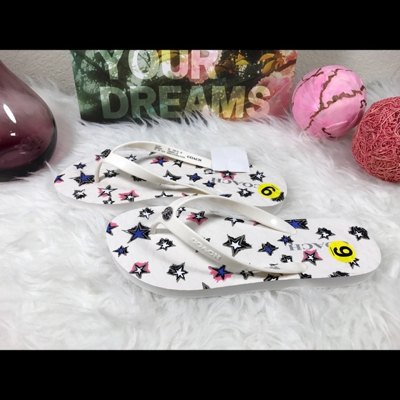 ❤️SOLD❤️ Authentic COACH SUMMER FLIP FLOPS/ 9 - Picture 4 of 6