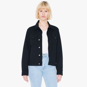 American Apparel unisex black denim jacket