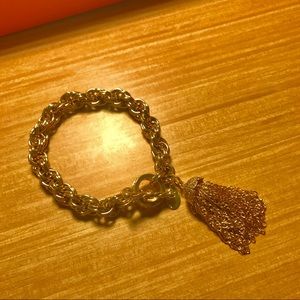 NEW Gold Chain Bracelet with Tassle