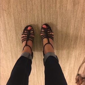 Brown Suede wedges by Rocket Dog in a size 7.5