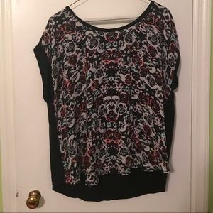 Torrid Floral/ Skull Shirt; Size 2