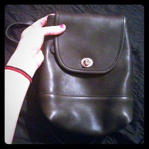 Black vintage coach backpack