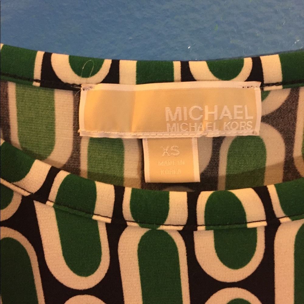 Michael by Michael Kors mod print long sleeve top