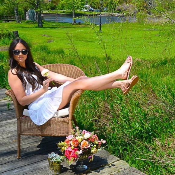 Taupe Strappy Artisan Hardware Leather Sandals - Picture 4 of 5