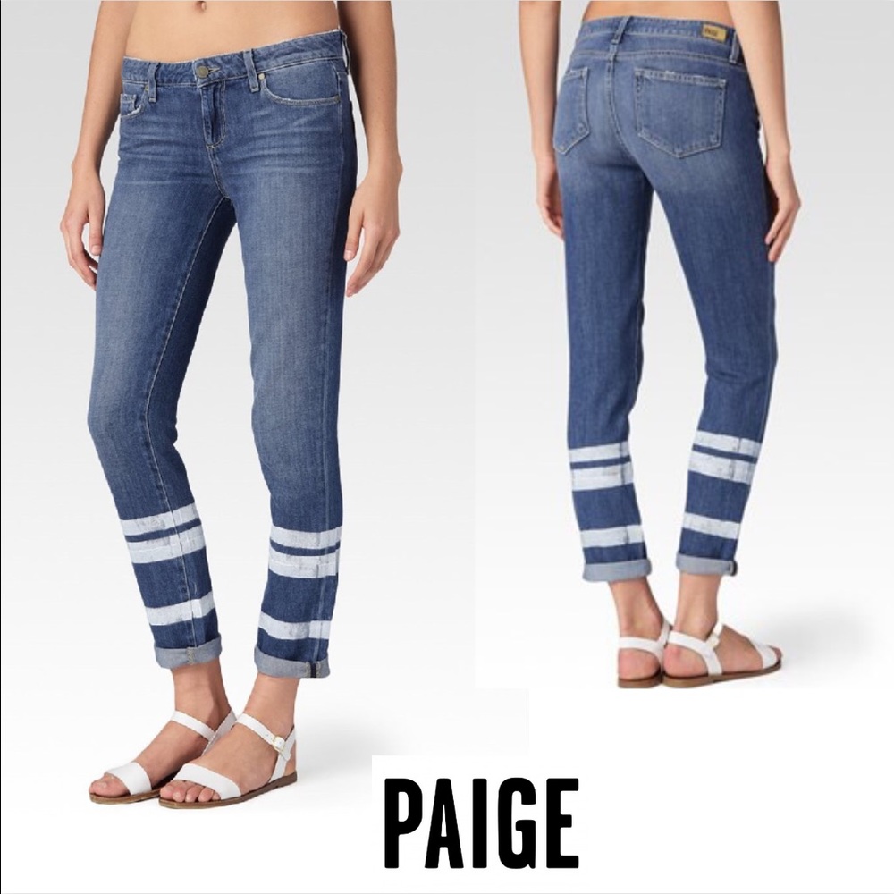 🛑SALE- PAIGE Jimmy Jimmy Skinny - Painted Stripe