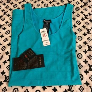 Bebe Dress! Back Cut Out Shine Dress