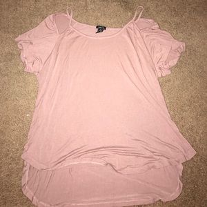 Short sleeve shoulder cutout shirt