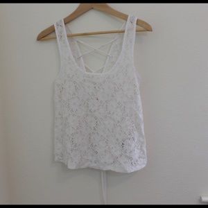 G by Guess white lace tank top